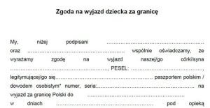 Pobierz wzór zgody na wyjazd dziecka za granicę
